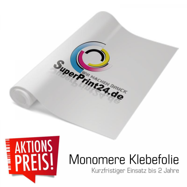 Monomere Klebefolie | Klebefolien | Aufkleber | Kurzfristige Klebefolie | Superprint24.de