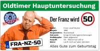 Geburtstagsbanner 50 - Tüvprüfung Geburtstagsbanner 50 - Tüvprüfung