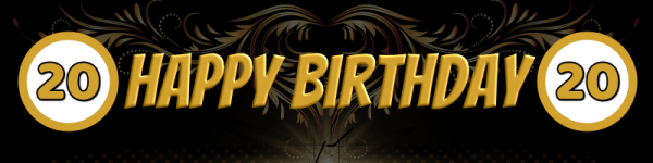 20. Geburtstag | Geburtstagsbanner | Plakat zum Geburtstag | Werbebanner | Mesh | Banner drucken |