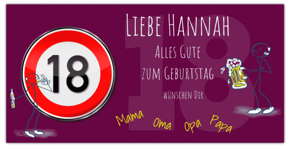 18 Geburtstagsbanner - Individuelle Gestaltung
