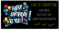 Geburtstags Banner zum 20 Geburtstag Geburtstags Banner zum 20 Geburtstag