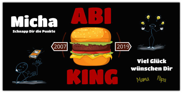 Abibanner "ABI-KING" - Querformat Werbebanner